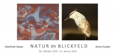 Einladungskarte zur Ausstellung "Natur im Blickfeld", Vorderseite.