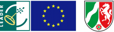 Logos: LEADER, EU, NRW.