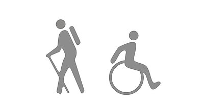 Wanderweg und barrierefreier Weg vorhanden