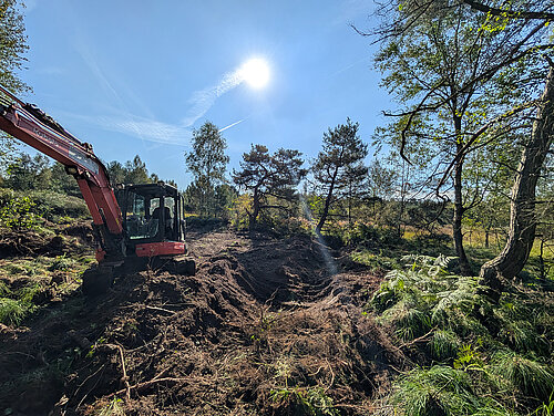Baggerarbeiten für das Stöckmann-Projekt in Borkenberge