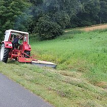 Saummahd mit dem Balkenmäher.